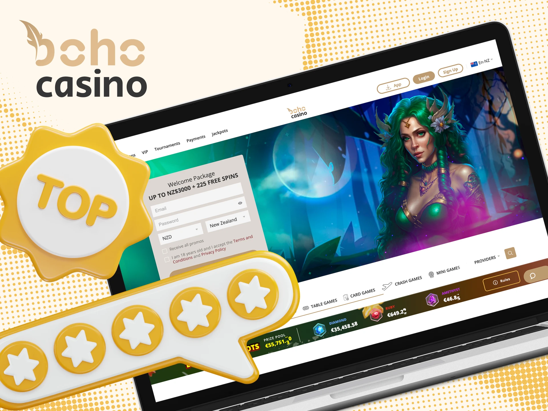 Boho Casino has an impeccable reputation.